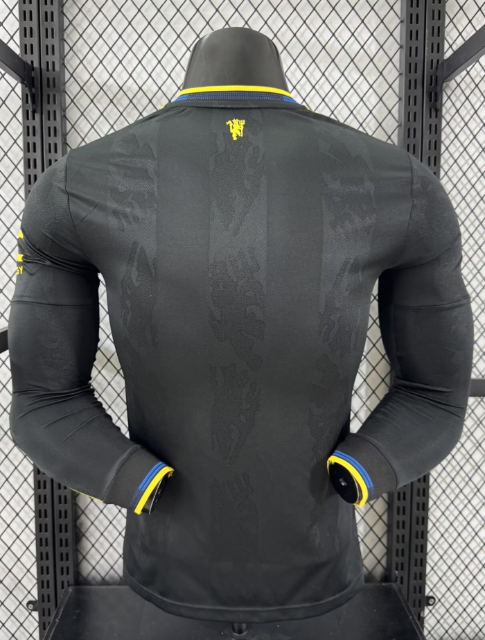 25-26 Manchester United Third Long Sleeve Player Version Soccer Jersey