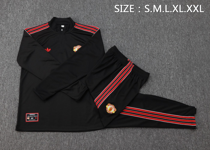25-26 Manchester United High Quality Half Pull Tracksuit