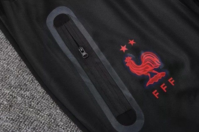 22-23 France White Hoodie Jacket Tracksuit#F395