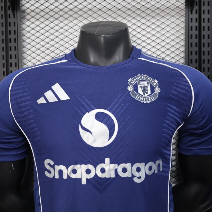 25-26 Manchester United Blue Special Edition Player Version Soccer Jersey