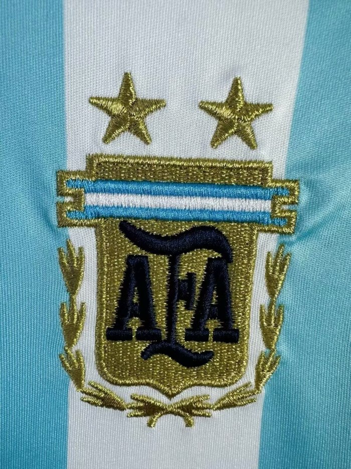 2006-2007 Argentina Home Long Sleeve Retro Soccer Jersey