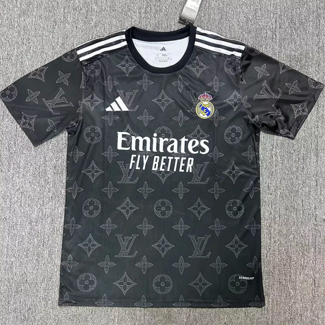 25-26 Real Madrid Black Special Edition Fans Training Shirts *L