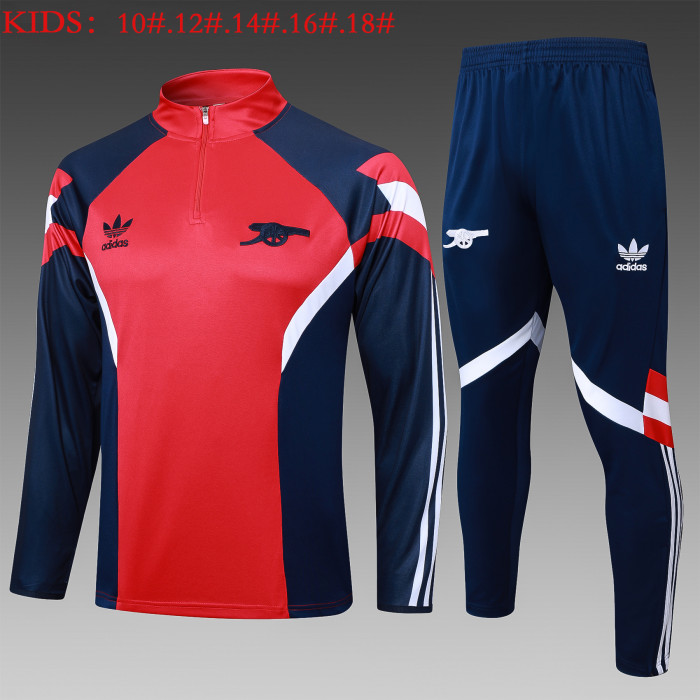 25-26 Arsenal High Quality Kids Half Pull Tracksuit