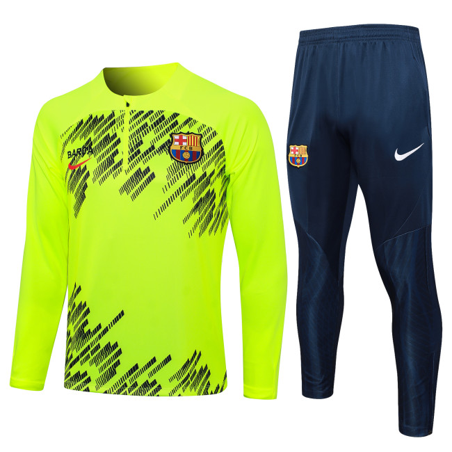 23-24 Barcelona High Quality Half Pull Tracksuit