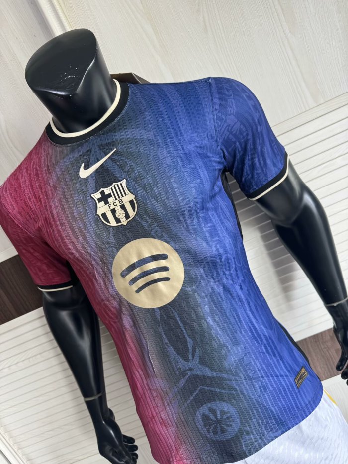 25-26 Barcelona Red Blue Special Edition Player Version Soccer Jersey