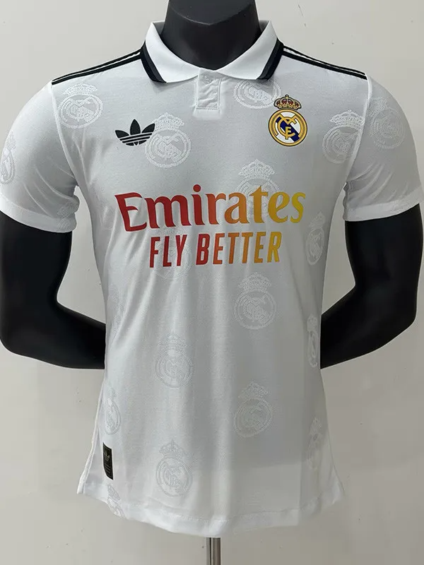 25-26 Real Madrid White Casual Edition Player Version Training Shirts