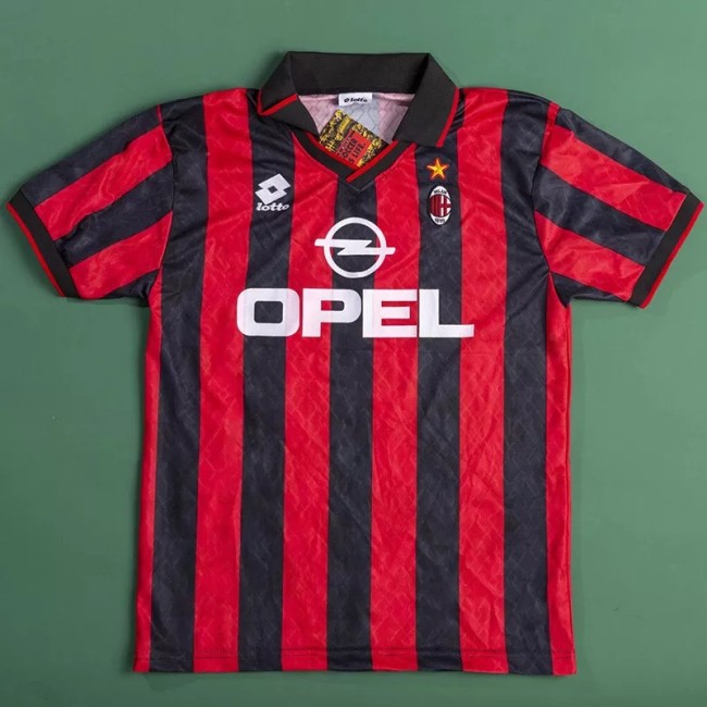1995-1996 AC Milan Home Retro Soccer Jersey