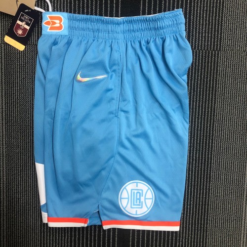 21-22 Clippers Blue City Edition Top Quality TrainingPants