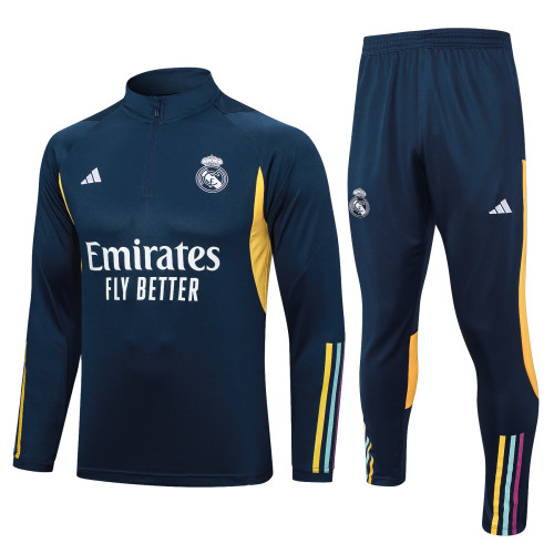 23-24 Real Madrid High Quality Half Pull Tracksuit