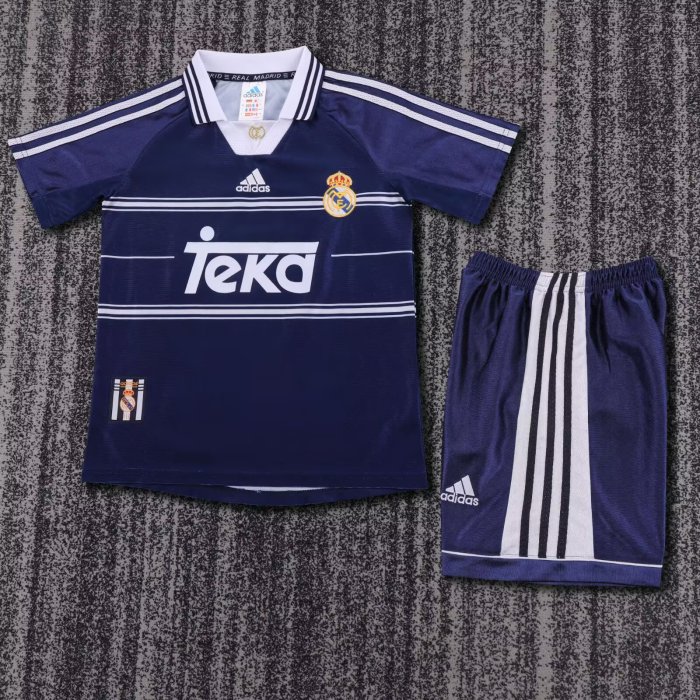 1998-1999 Real Madrid Away Retro Kids Soccer Jersey