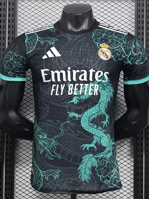 25-26 Real Madrid Black Green Special Edition Player Version Training Shirts