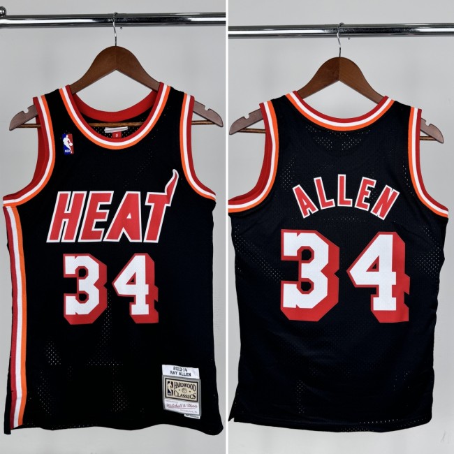 2013-2014 HEAT WADE #3 Black Retro Top Quality Hot Pressing NBA Jersey