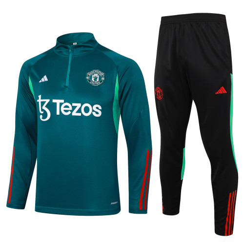 23-24 Manchester United High Quality Half Pull Tracksuit