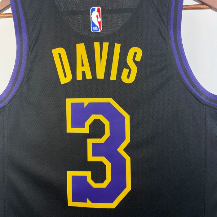 23-24 LAKERS DAVIS #3 Black City Edition Top Quality Hot Pressing NBA Jersey
