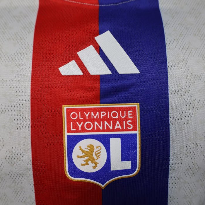25-26 Lyon Home Player Version Soccer Jersey