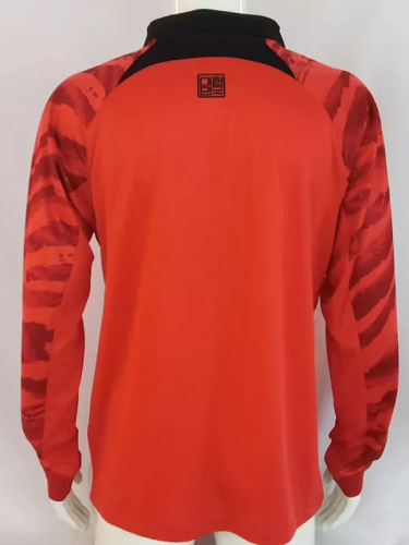 22-23 Korea Home World Cup Long Sleeve Soccer Jersey (长袖 球迷)