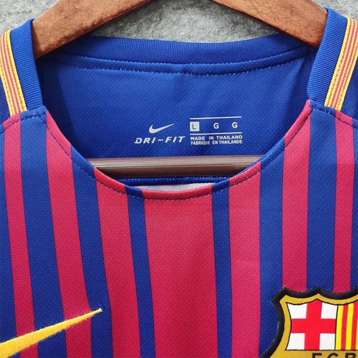 2017-2018 Barcelona Home Retro Soccer Jersey