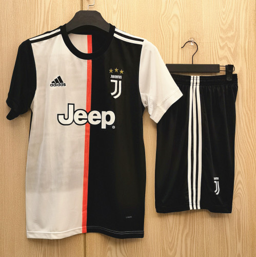 2019-2020 Juventus Home Black and White Adult Suit
