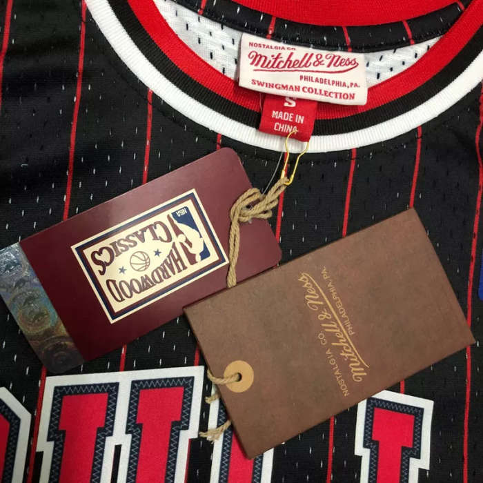 1996 BULLS RODMAN #91 Black Retro Top Quality Hot Pressing NBA Jersey