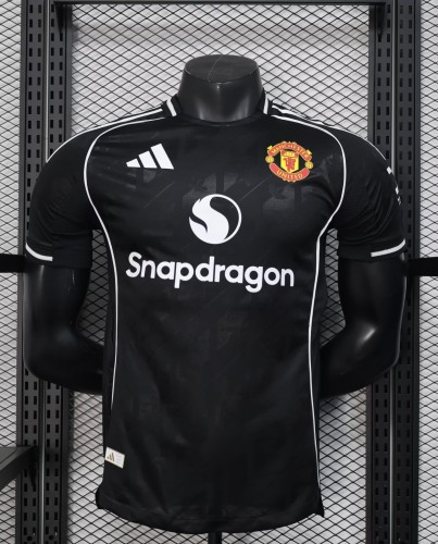 25-26 Manchester United Black Special Edition Player Version Soccer Jersey