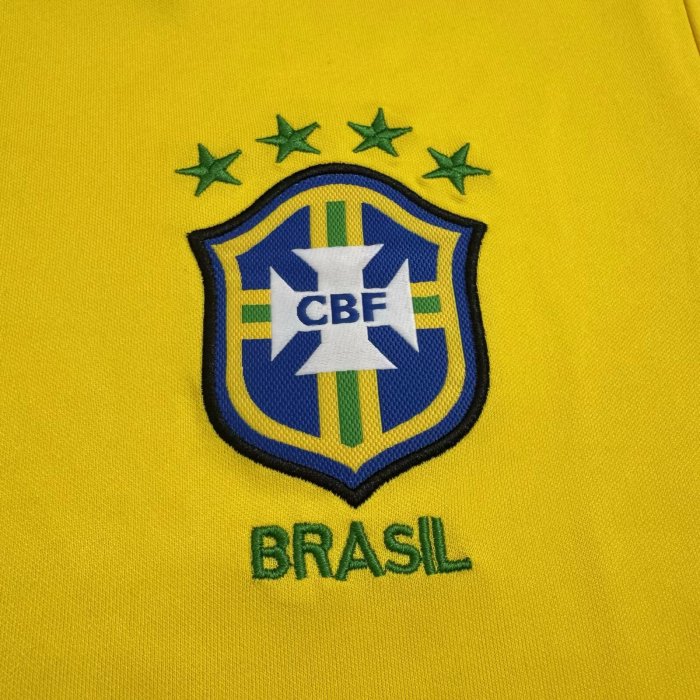 2002 Brazil Home Retro Adult Suit