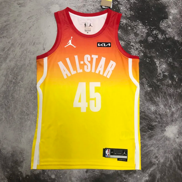 2023 ALL STAR MITCHELL #45 Yellow Top Quality Hot Pressing NBA Jersey