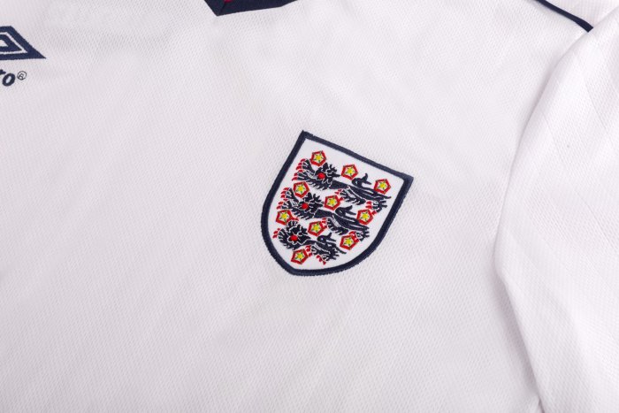 1986 England Home Retro Soccer Jersey