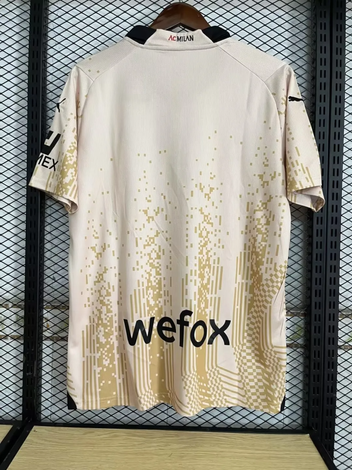 2023 AC Milan Joint Edition Yellow Fans Soccer Jersey