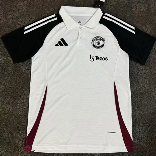 25-26 Manchester United White Polo Short Sleeve