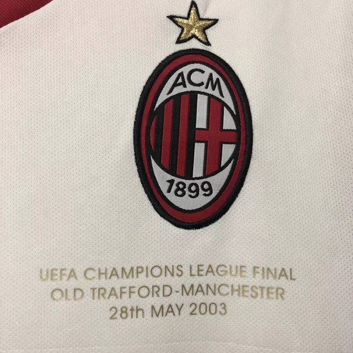 2002-2003 AC Milan Away Retro Soccer Jersey (带决赛字)