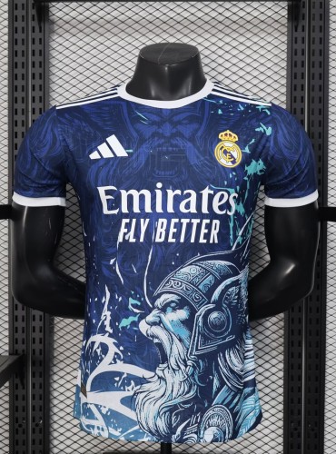 25-26 Real Madrid Blue Special Edition Player Version Soccer Jersey
