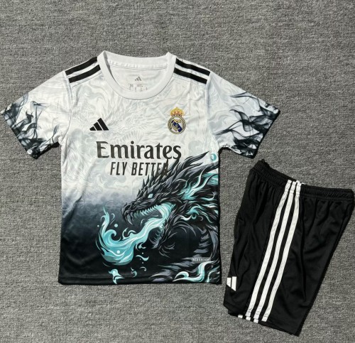 25-26 Real Madrid White Special Edition Kids Soccer Jersey