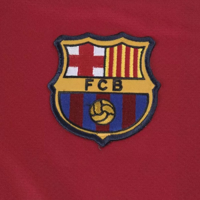 2006-2007 Barcelona Home Long Sleeve Retro Soccer Jersey