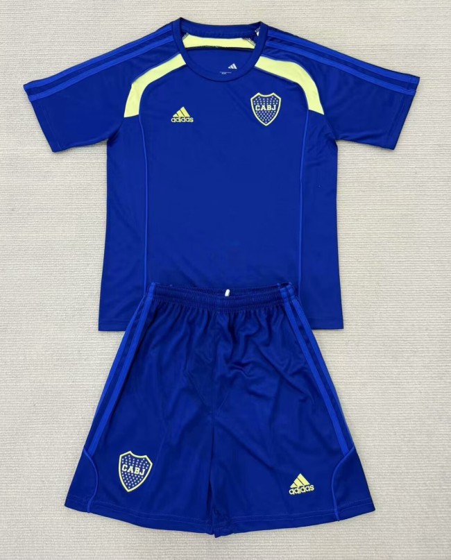 25-26 Boca Juniors Training Shirts Kids Soccer Jersey