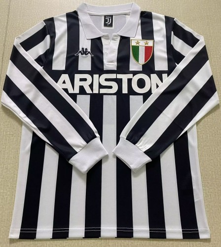 1984-1985 Juventus Home Retro Long Sleeve Soccer Jersey