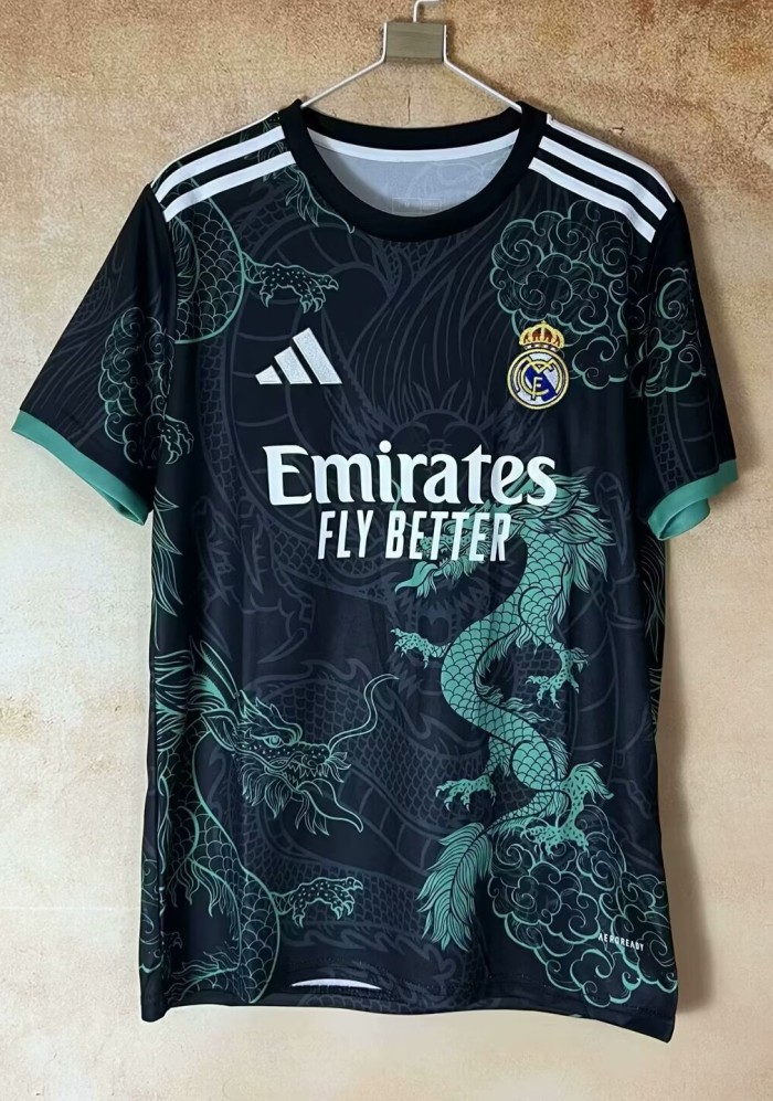 25-26 Real Madrid Black Green Special Edition Fans Training Shirts