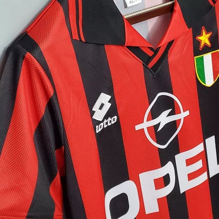 1996-1997 AC Milan Home Retro Soccer Jersey