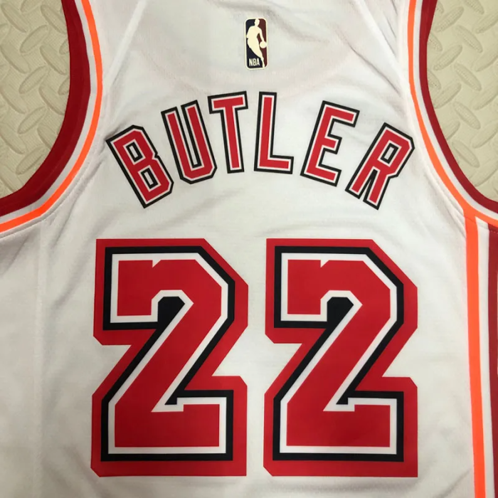 22-23 Heat BUTLER #22 White Top Quality Hot Pressing NBA Jersey (Retro Logo)