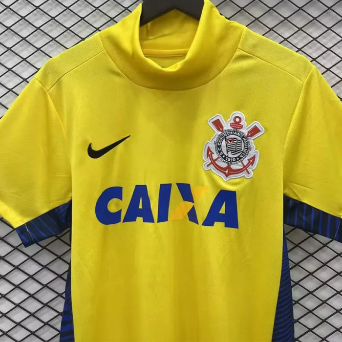 2014-2015 Corinthians Yellow GoalKeeper Retro Soccer Jersey