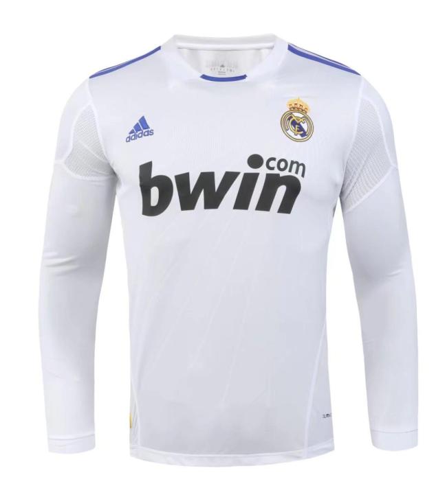 2010-2011 Real Madrid Home Long sleeves Retro Soccer Jersey