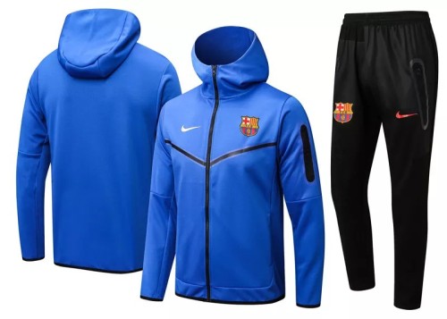 22-23 Barcelona Blue Hoodie Jacket Tracksuit#F398