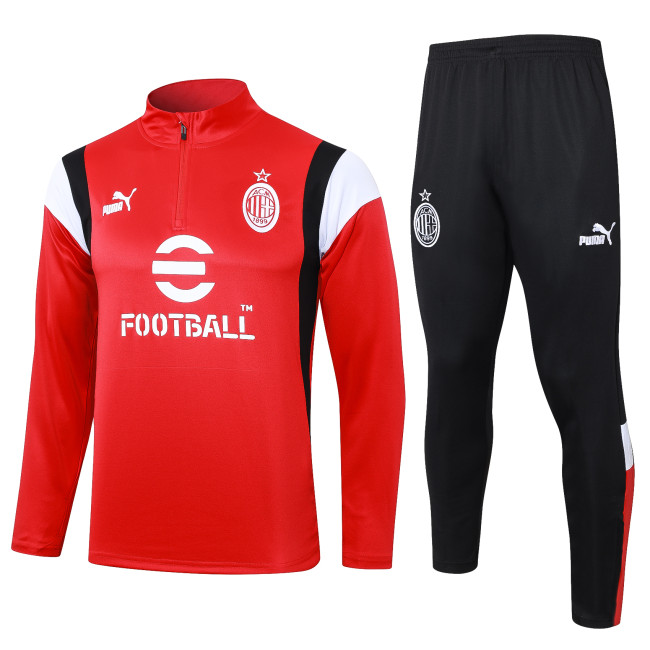 23-24 AC Milan High Quality Half Pull Tracksuit