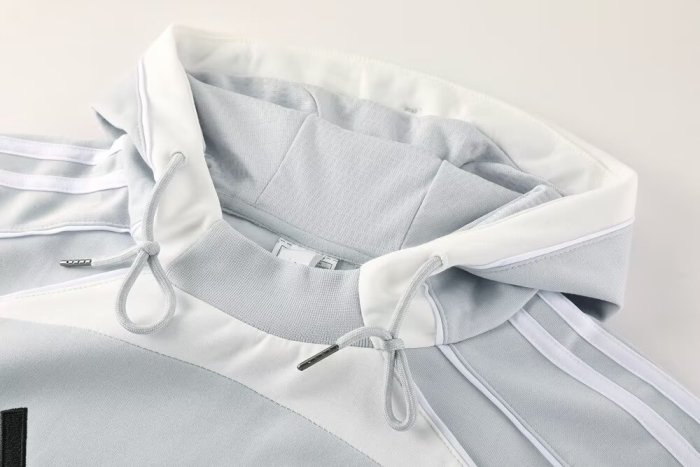 25-26 Real Madrid White Hoodie Tracksuit (卫衣套装)