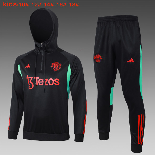 23-24 Manchester United High Quality Kids Hoodie Jacket Tracksuit
