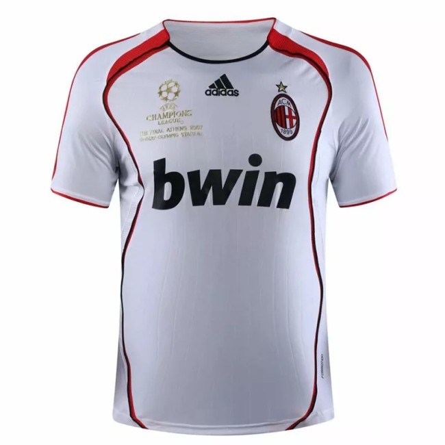 2006-2007 AC Milan Away White Retro Soccer Jersey(带决赛字)