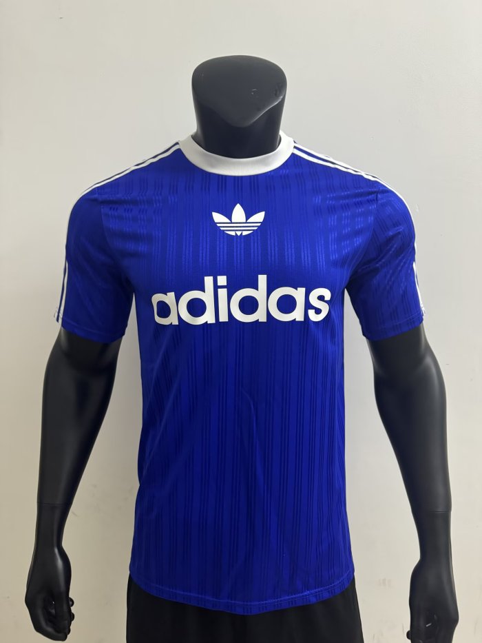 2025 AD Casual Blue Player Version Training shirts *三叶草