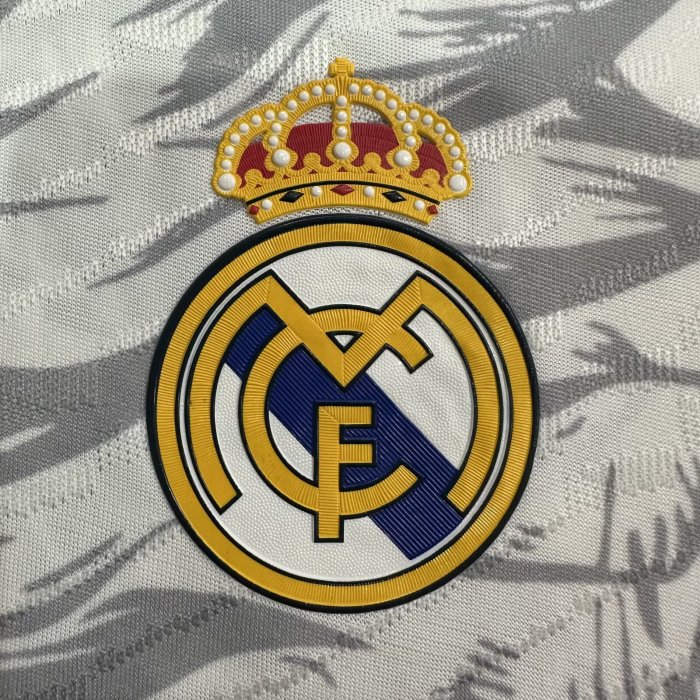 25-26 Real Madrid White Green Special Edition Player Version Soccer Jersey