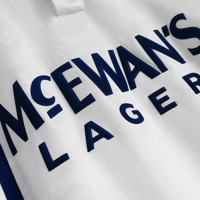 1996-1997 Rangers Away White Retro Soccer Jersey
