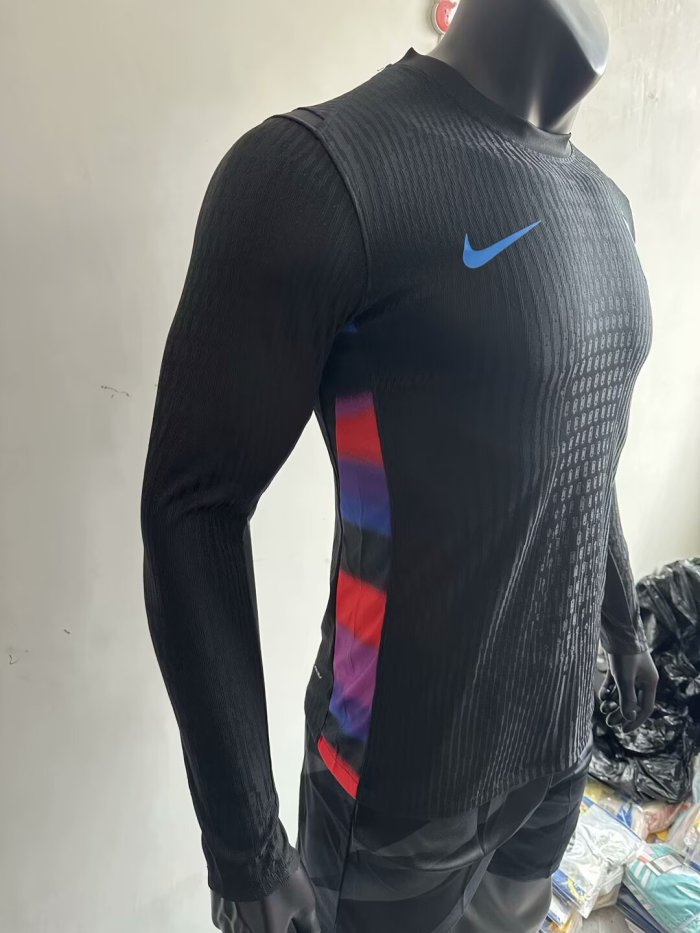 25-26 England Away Long Sleeve Player Version Soccer Jersey (长袖球员)