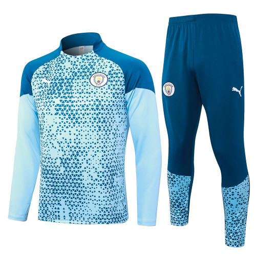23-24 Manchester City High Quality Half Pull Tracksuit